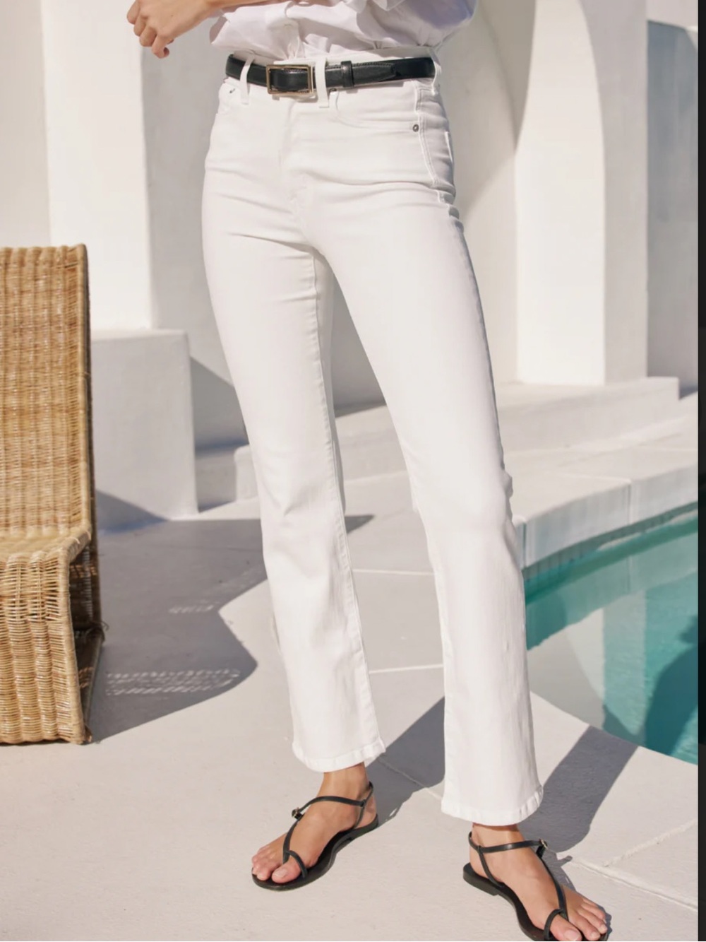 AYR The Pop White Jeans